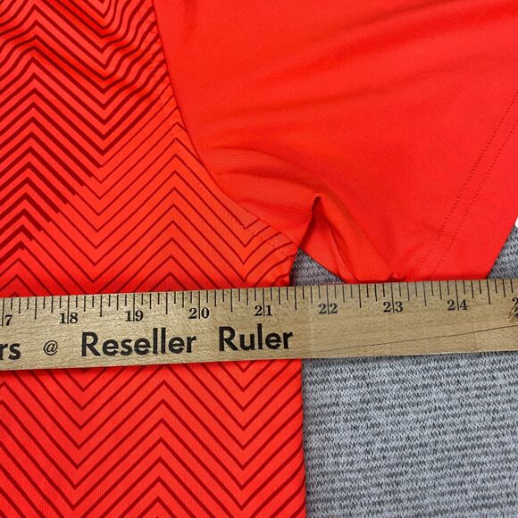 Under Armour Loose Heatgear Mens Large Red Short Sleeve Golf Polo Shirt - Picture 4 of 14